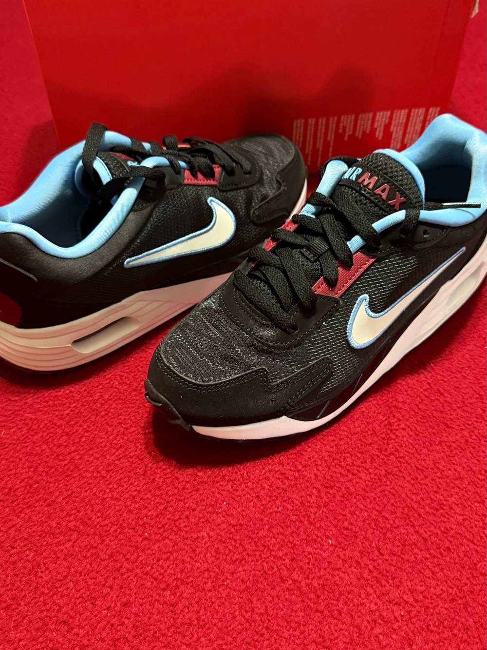 Nike Air Max Solo Black University Blue Sneakers US 5Y / 6.5W